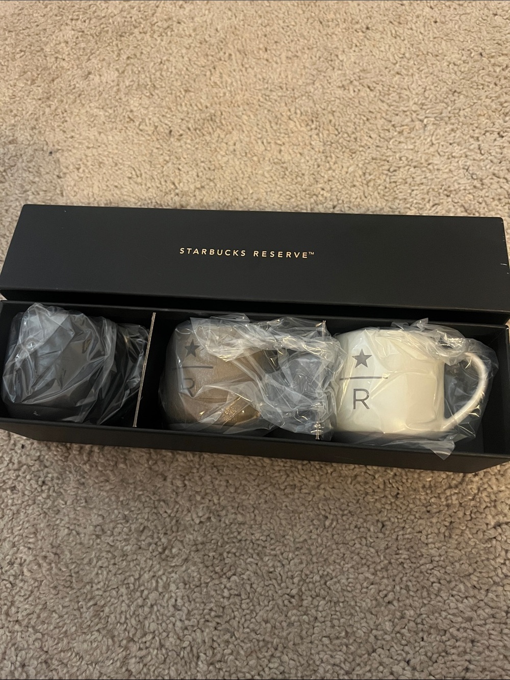 Starbucks Reserve Black and Gold Gift Box Set espresso cups! - Picture 2 of 5